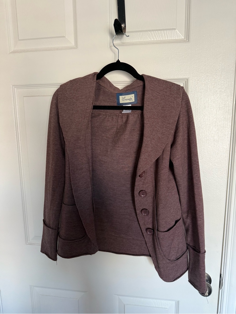Emmelee for F.C. mauve knit shawl-collar blazer